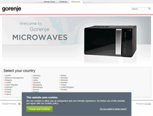 Tablet Screenshot of microwave.gorenje.com