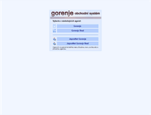 Tablet Screenshot of obchod.gorenje.cz